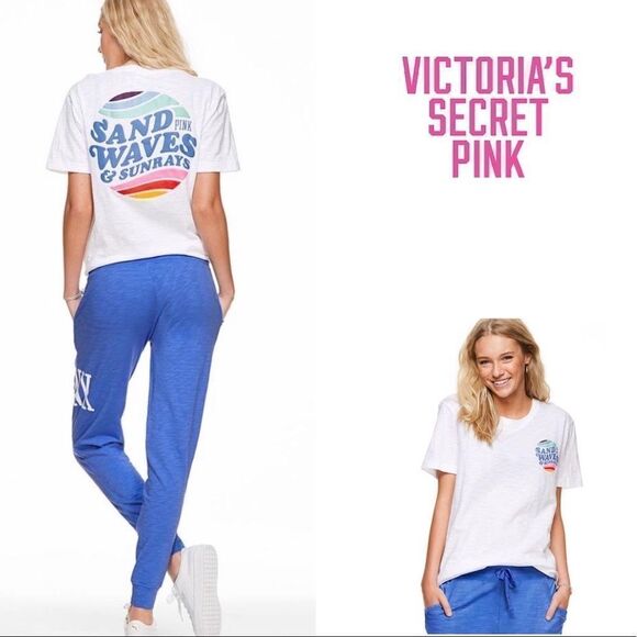 Victoria’s Secret PINK Oversized Beach T-Shirt Top XS - Picture 1 of 8